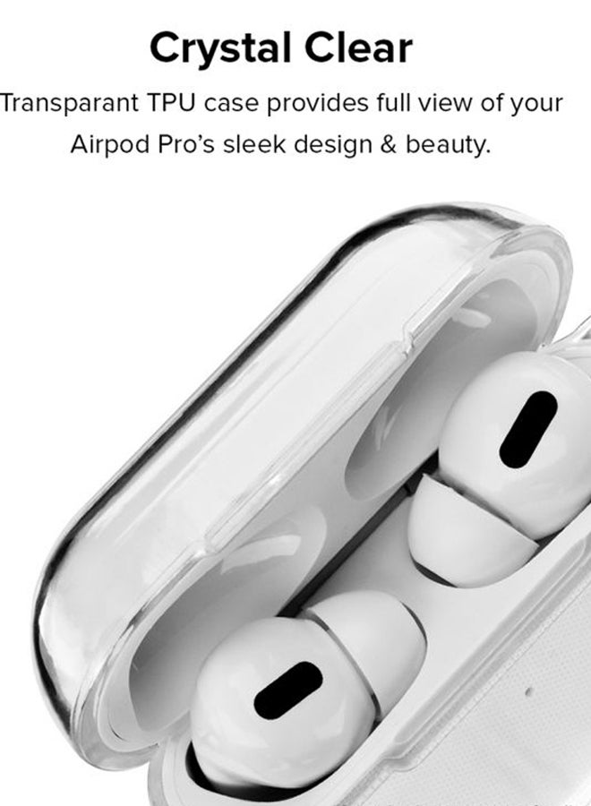 ستايلايزد غطاء حماية من سلسلة كلاسيك مزين بطبعة مع حلقة بقفل زنبركي لسماعات أبل آيربودز برو نجت ذهبي - Image 2