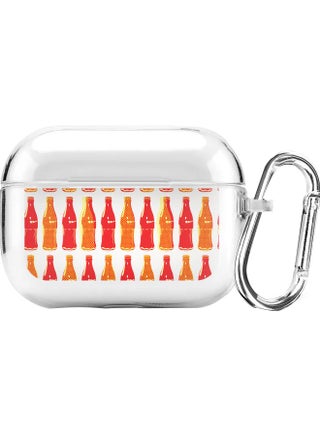 Classic Series Retro Cola Printed Case Cover With Carabiner For Apple AirPods Pro Clear/Yellow/Red - v1600688263/N40575275A_1