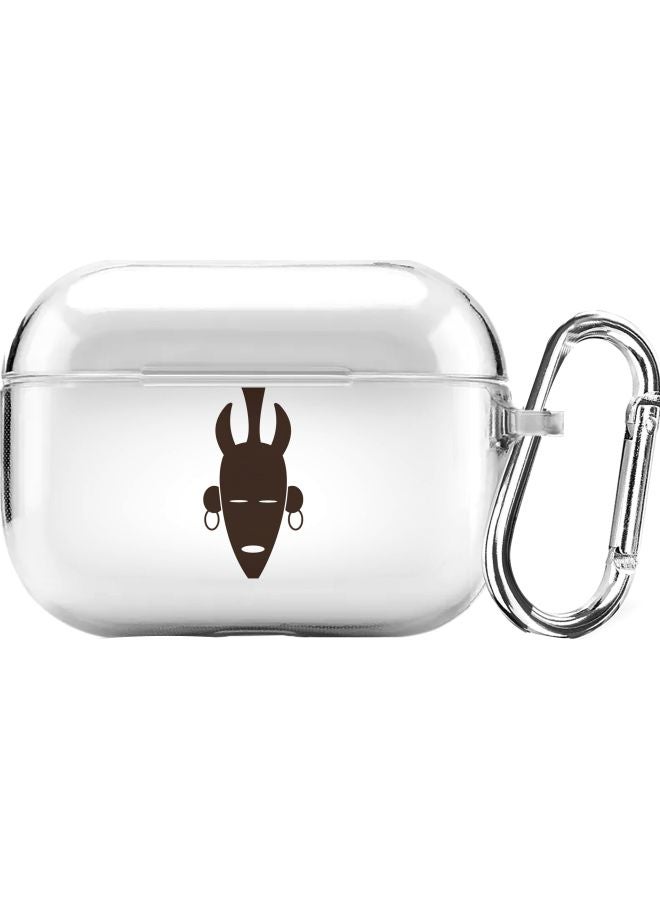 Stylizedd Classic Series Tribal Doctor Printed Case With Carabiner For Apple AirPods Pro Clear/Brown  - Image 1