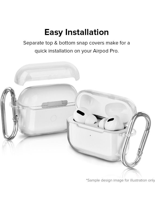 Stylizedd Classic Series Game On Espana Printed Case Cover With Carabiner For Apple AirPods Pro Clear/Red - Image 3