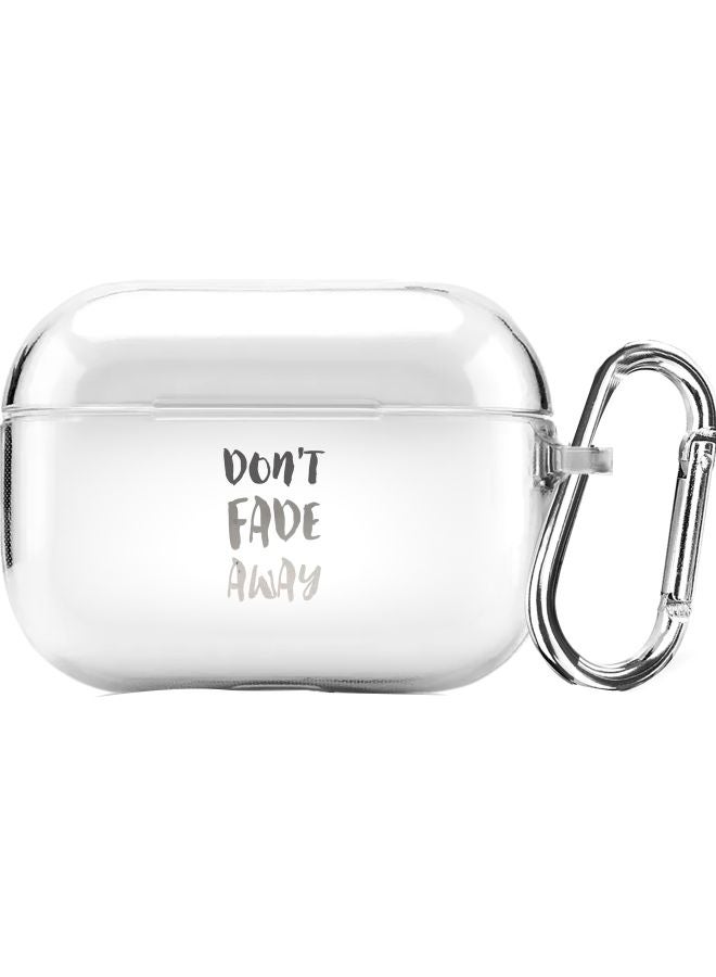 Stylizedd Classic Series Don't Fade Away Printed Case Cover With Carabiner For Apple AirPods Pro Clear/Grey/Black  - Image 1