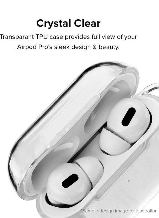 Stylizedd Classic Series Hh Mohammed Bin Salman Printed Protective Case With Carabiner For Apple AirPods Pro Clear/Green/White  - Image 2