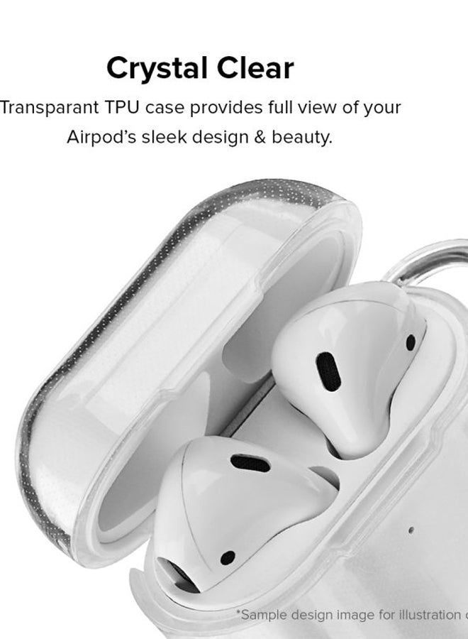 Stylizedd Classic Clear Series Arab Stallion Strut Printed Case Cover With Carabiner For Apple AirPods 2/1 Clear/Black  - Image 2