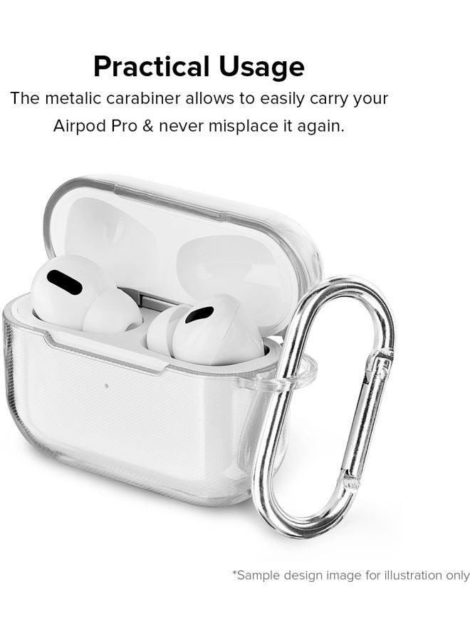 Stylizedd - Classic Series Chai Karak Printed Case With Carabiner For Apple AirPods Pro Clear/Black/Green - Image 1