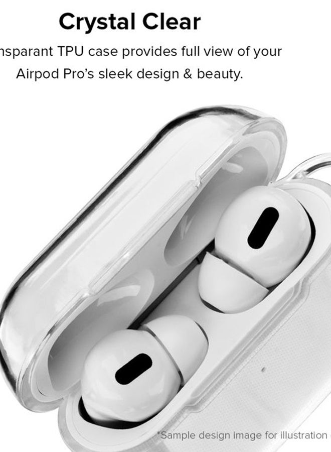 Stylizedd Spring Printed Protective Cover With Carabiner For Apple AirPods Pro Clear/Purple/Yellow - Image 2