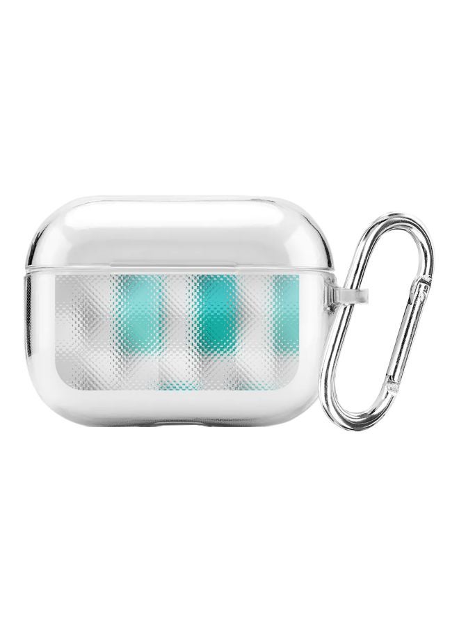 Stylizedd Classic Series Cubic Stairs Printed Protective Case For Apple AirPods Pro Clear/Green/Grey - Image 1