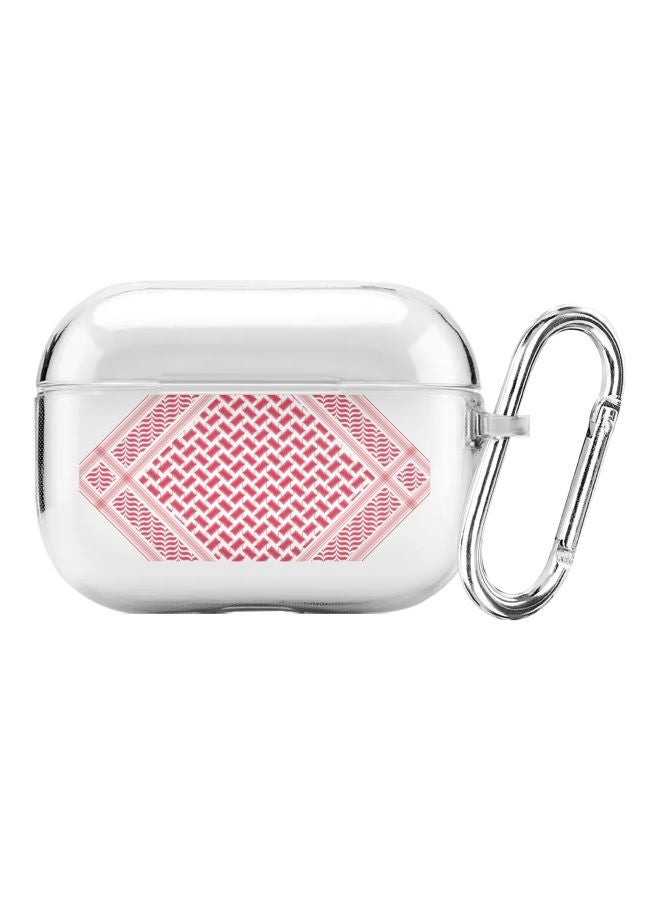 Stylizedd Classic Series Victory Shemag Printed Protective Case With Carabiner For Apple AirPods Pro Clear/Red  - Image 1