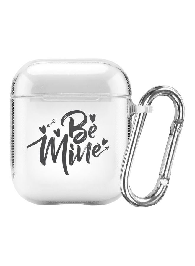 Stylizedd Classic Series Be Mine Printed Case With Carabiner For Apple AirPods 2/1 Clear/Grey  - Image 1