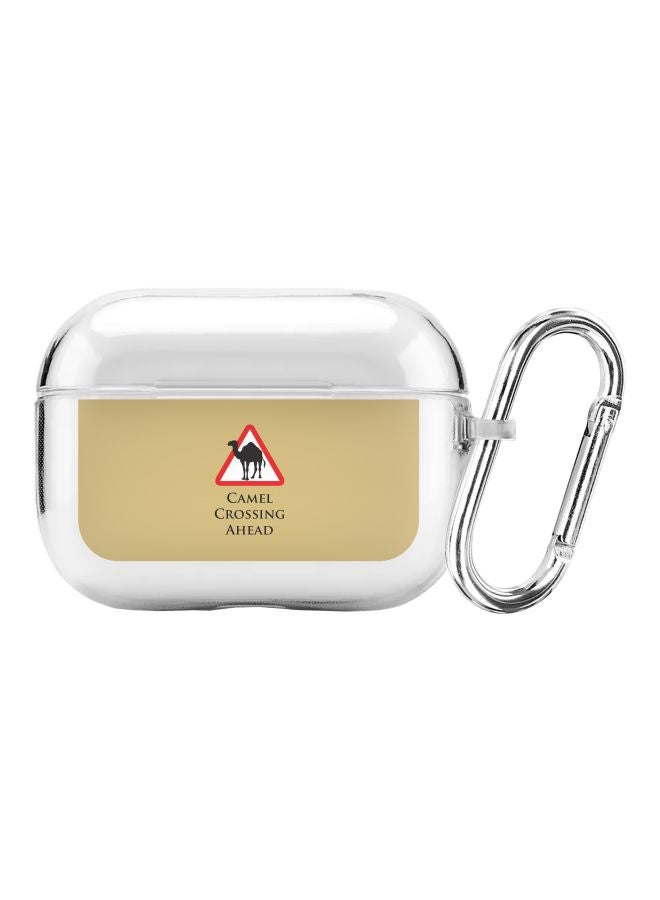 Stylizedd Classic Series Camel Crossing Printed Case Cover With Carabiner For Apple AirPods Pro Clear/Brown/Black - Image 1