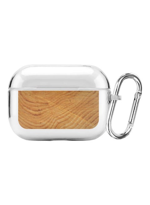 Classic Series Age Of Tree Printed Case With Carabiner For Apple AirPods Pro Clear/Brown