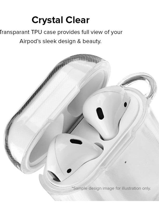 Stylizedd No Days Off Printed Cover With Carabiner For Apple AirPods 2/1 Clear/Black  - Image 2