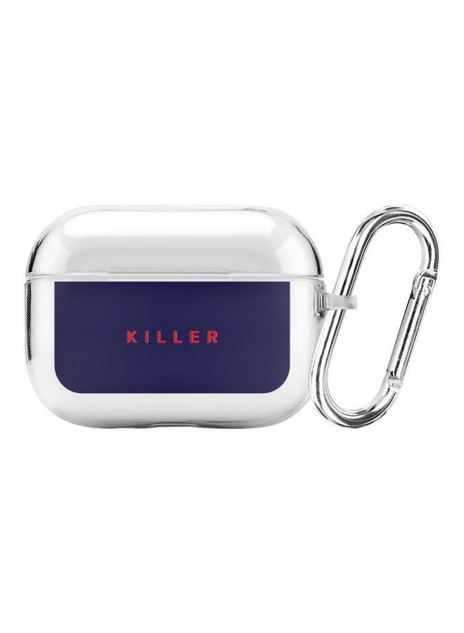 Stylizedd Classic Series Killer Printed Case Cover With Carabiner For Apple AirPods Pro Clear/Blue/Red - Image 1