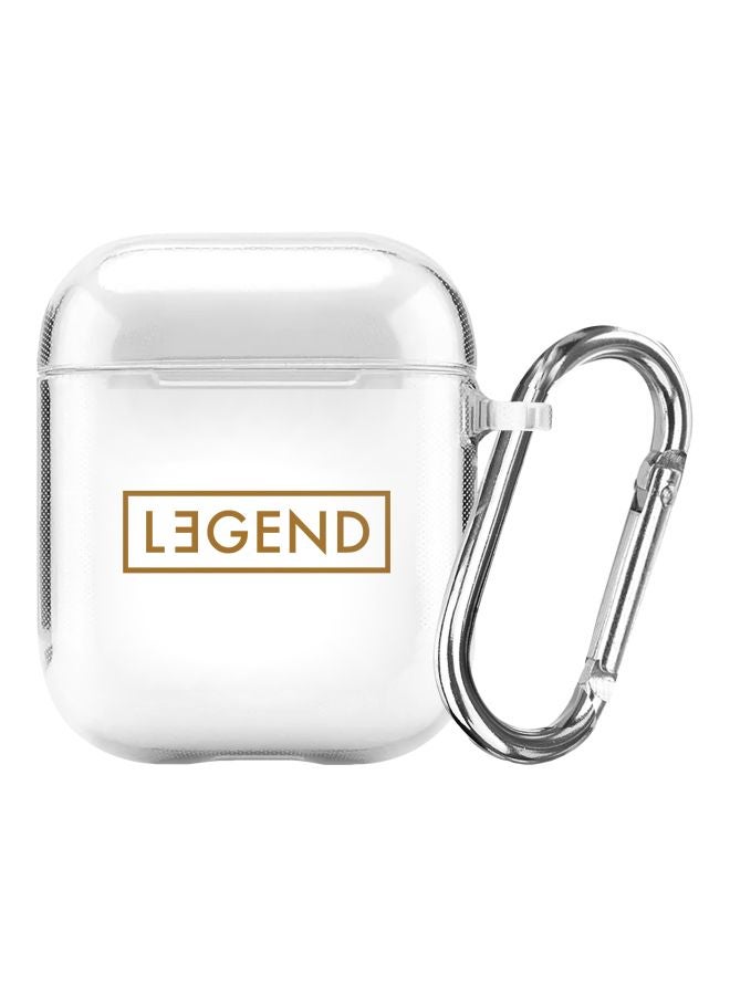Stylizedd Legend Printed Case Cover With Carabiner For Apple AirPods 2/1 Clear/Brown - Image 1