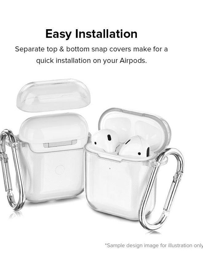 Stylizedd Legend Printed Case Cover With Carabiner For Apple AirPods 2/1 Clear/Brown - Image 4