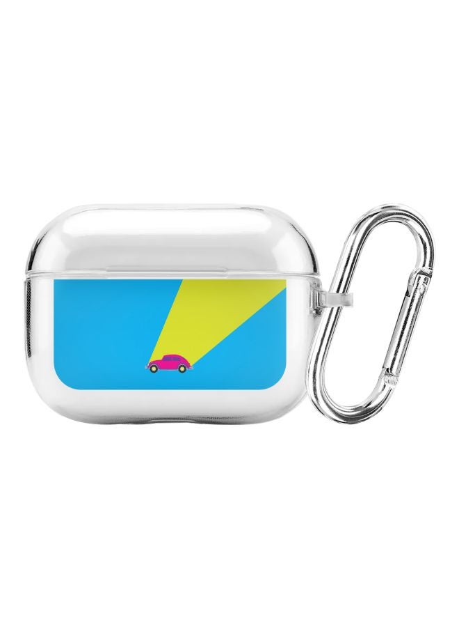 Stylizedd Classic Series Retro Car Printed Case Cover With Carabiner For Apple AirPods Pro Clear/Blue/Green - Image 1