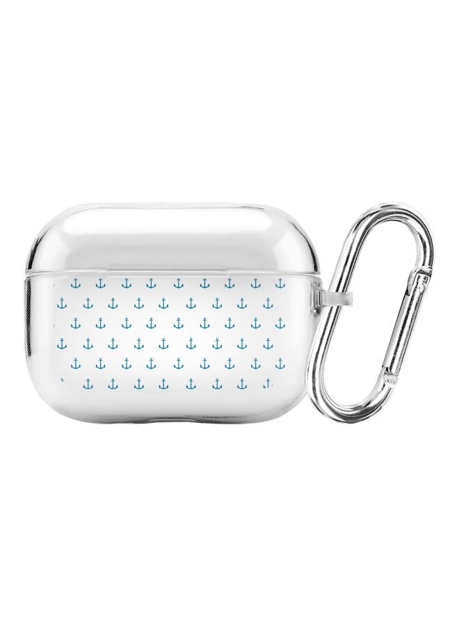 Stylizedd - Classic Clear Series Anchor Printed Protective Case For Apple AirPods Pro Clear/Blue - Image 1
