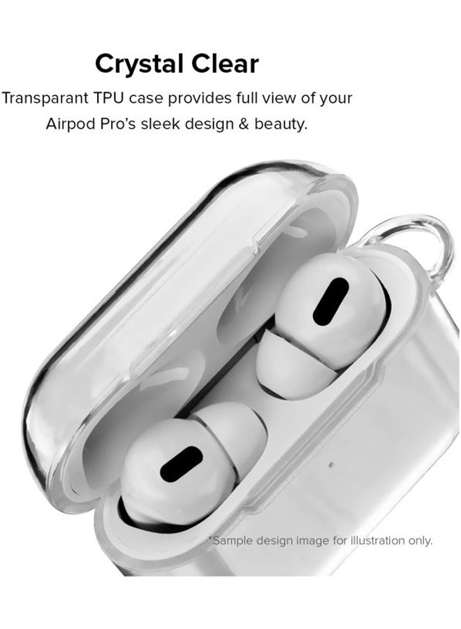 Stylizedd Classic Series Blockbuster Retro Printed Case With Carabiner For Apple AirPods Pro Clear/Blue/Brown - Image 2