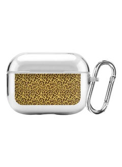 Classic Series Leopard Skin Print Printed Protective Case With Carabiner For Apple AirPods Pro Clear/Beige/Brown
