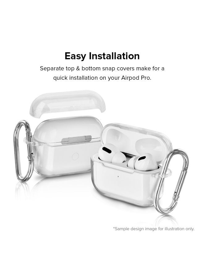 Stylizedd - Classic Series Be Different Printed Case Cover With Carabiner For Apple AirPods Pro Clear/Blue/Red - Image 1