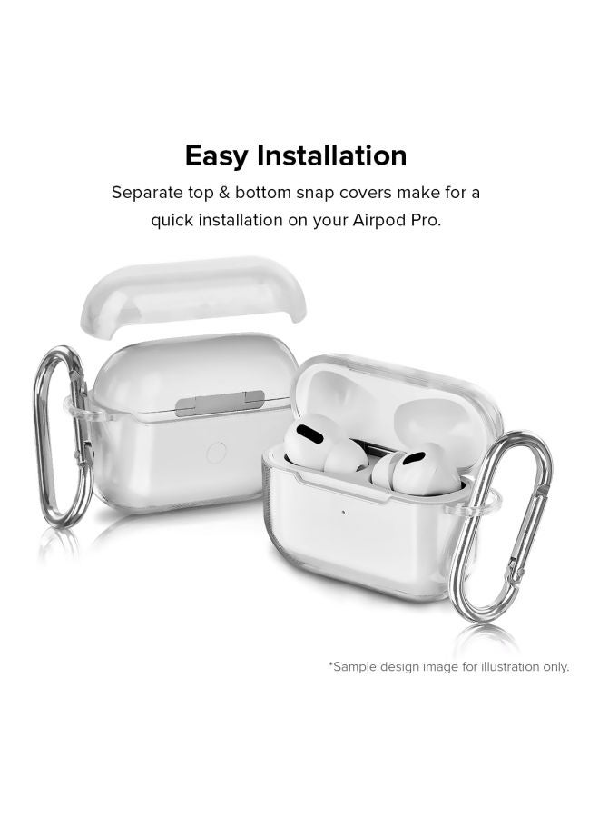 Stylizedd Classic Series Got Biryani Printed Protective Case With Carabiner For Apple AirPods Pro Clear/Black/White  - Image 3