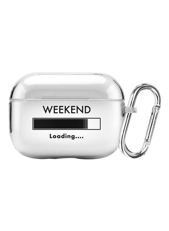 Stylizedd Classic Series Weekend Loading Printed Case Cover With Carabiner For Apple AirPods Pro Clear/Black - Image 1