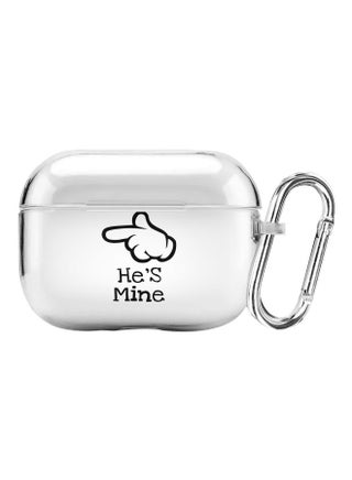 Classic Series He's Mine Printed Case With Carabiner For Apple AirPods Pro Clear/Black - v1600688587/N40575602A_1