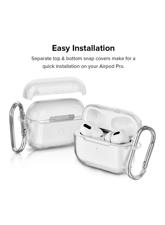 Stylizedd Classic Series Body Positive Printed Case Cover With Carabiner For Apple AirPods Pro Clear/Black/Yellow - Image 3