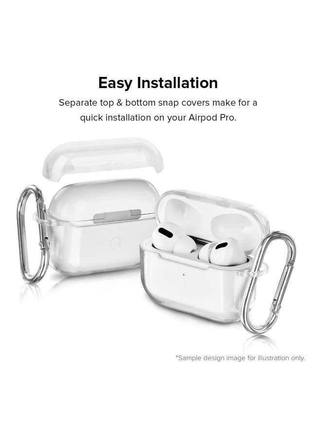 Stylizedd Classic Series Vendetta Printed Protective Case With Carabiner For Apple AirPods Pro Clear/Black - Image 3