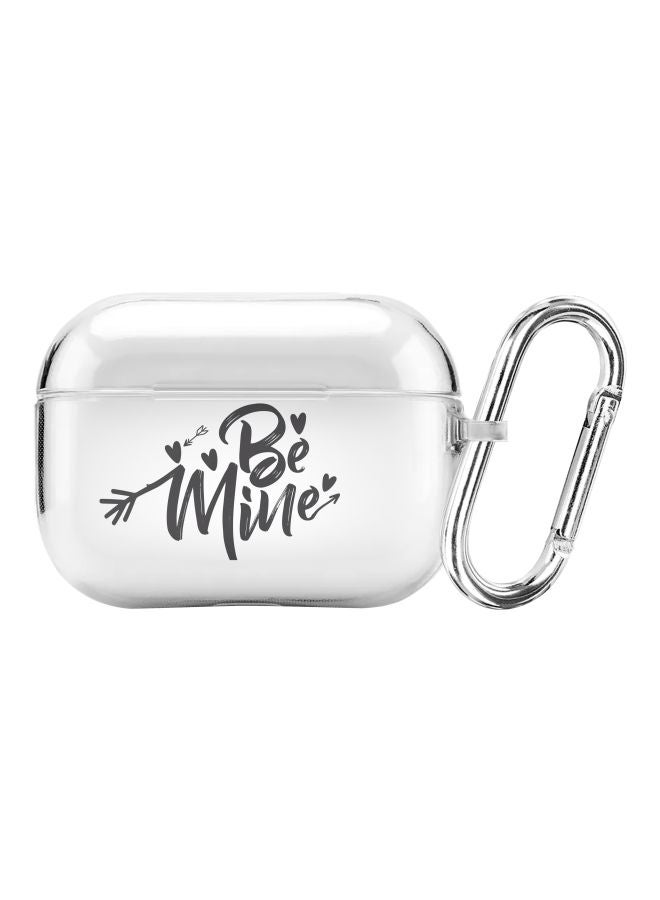 Stylizedd Classic Series Be Mine Printed Case With Carabiner For Apple AirPods Pro Clear/Grey  - Image 1