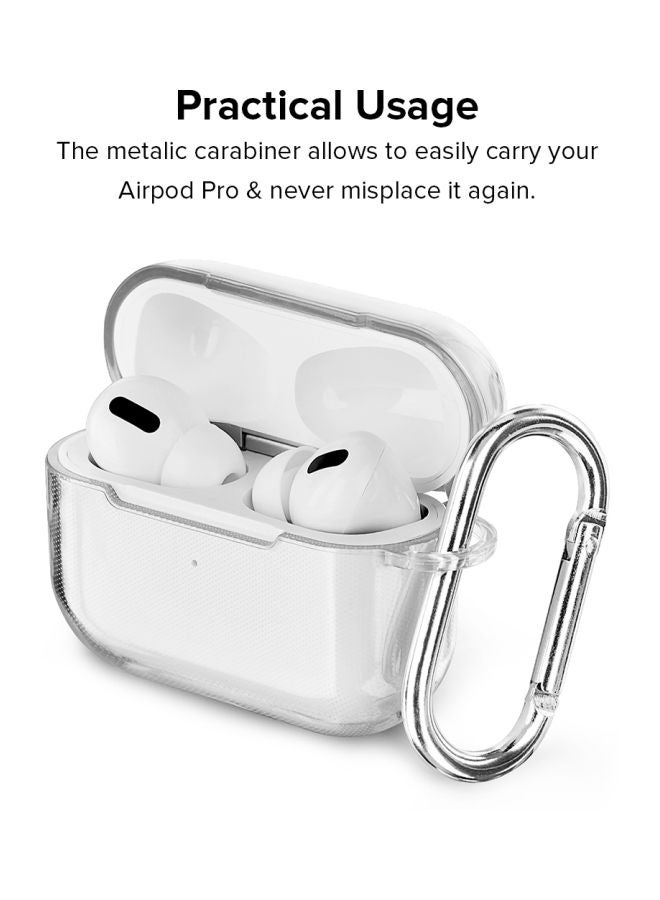 Stylizedd Classic Series Arab Stallion Printed Case Cover With Carabiner For Apple AirPods Pro Clear/Black - Image 2