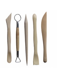 5-Piece Creative Wooden Clay Sculpture Knife Sets - v1600688857/N40478517A_2