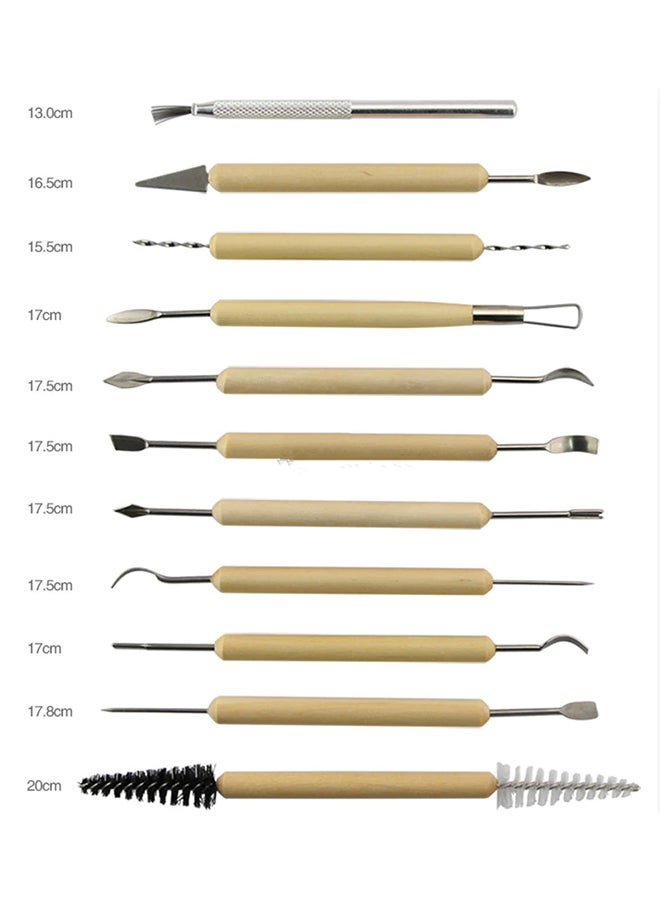 11-Piece Clay Sculpting And Smoothing Wax Carving Pottery Ceramic Tools Set - Image 4