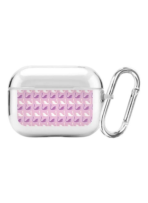 Classic Series Swan Story Printed Protective Case For Apple AirPods Pro Clear/Pink/Purple