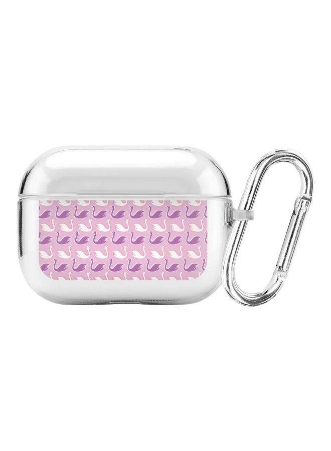 Stylizedd - Classic Series Swan Story Printed Protective Case For Apple AirPods Pro Clear/Pink/Purple - Image 1