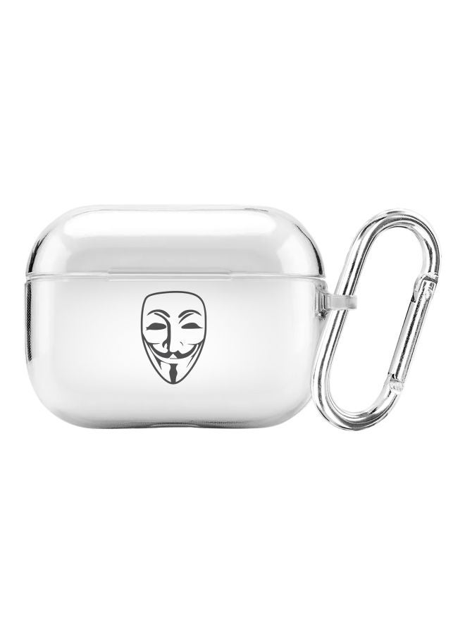 Stylizedd Classic Series Vendetta Printed Protective Case With Carabiner For Apple AirPods Pro Clear/Black - Image 1