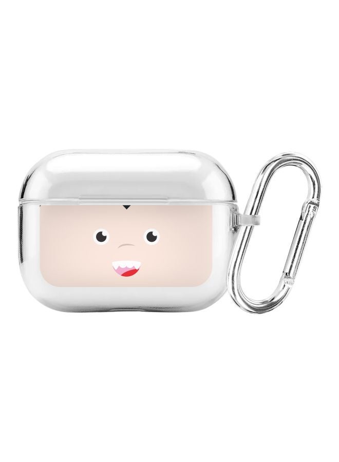 Stylizedd Classic Series Cute Dracula Printed Case Cover With Carabiner For Apple AirPods Pro Clear/Pink/Black - Image 1