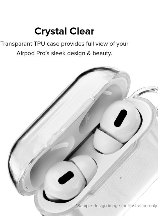 Stylizedd Classic Series Cute Dracula Printed Case Cover With Carabiner For Apple AirPods Pro Clear/Pink/Black - Image 2
