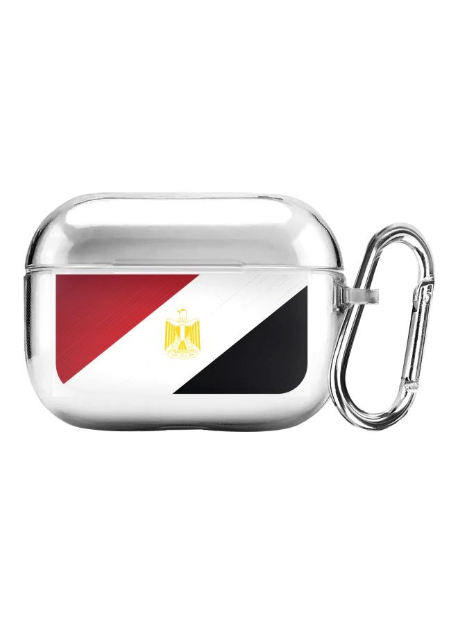 Stylizedd Classic Series Flag Of Egypt Printed Case For Apple AirPods Pro Clear/Black/Red - Image 1