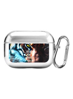 Eye Of The Tiger Printed Protective Cover With Carabiner For Apple AirPods Pro Multicolour