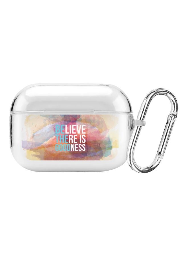 Stylizedd Classic Series Be The Good Printed Case With Carabiner For Apple AirPods Pro Clear/Pink/Yellow - Image 1