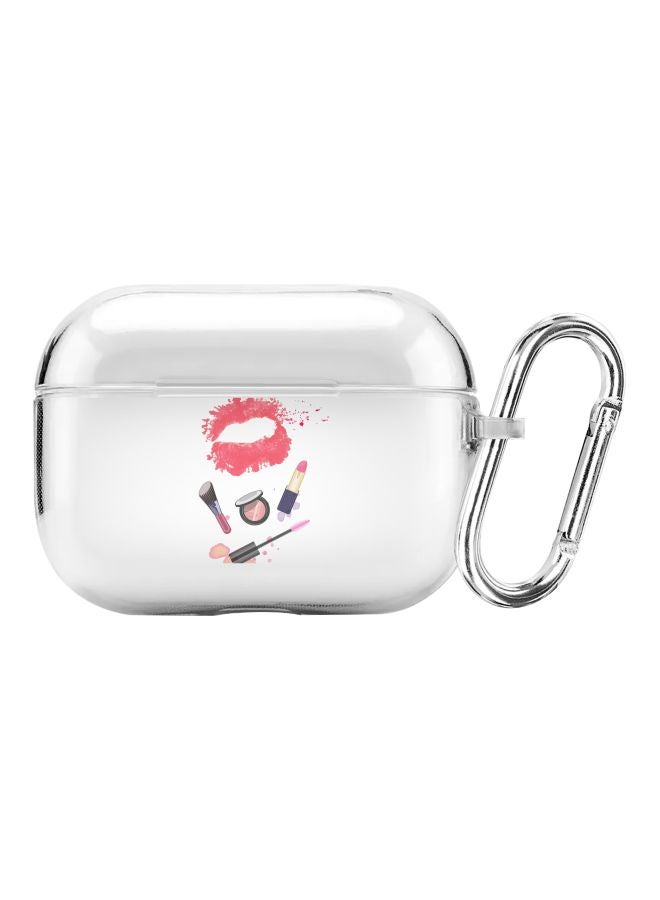 Stylizedd Classic Series Makeup Kit Printed Case Cover With Carabiner For Apple AirPods Pro Clear/Pink/Black - Image 1