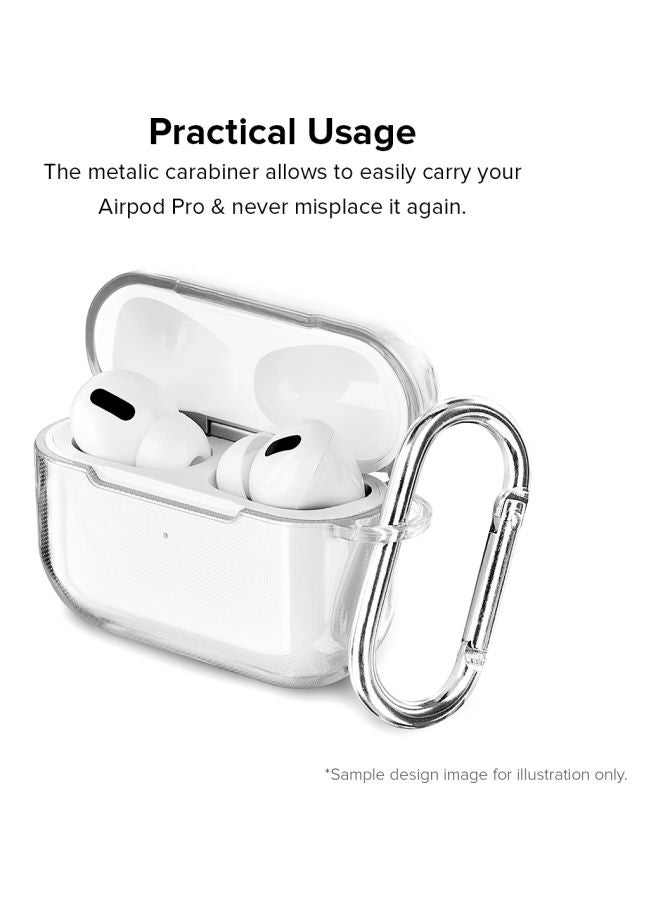 Stylizedd Classic Series Make Art Your Life Printed Case Cover With Carabiner For Apple AirPods Pro Clear/Black/White - Image 4