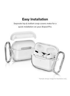 Stylizedd Classic Series Crop It Like Its Hot Printed Case Cover With Carabiner For Apple AirPods Pro Clear/Grey/Black  - Image 3