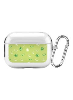 Classic Series Watermelon Bits Printed Case Cover With Carabiner For Apple AirPods Pro Clear/Green/White