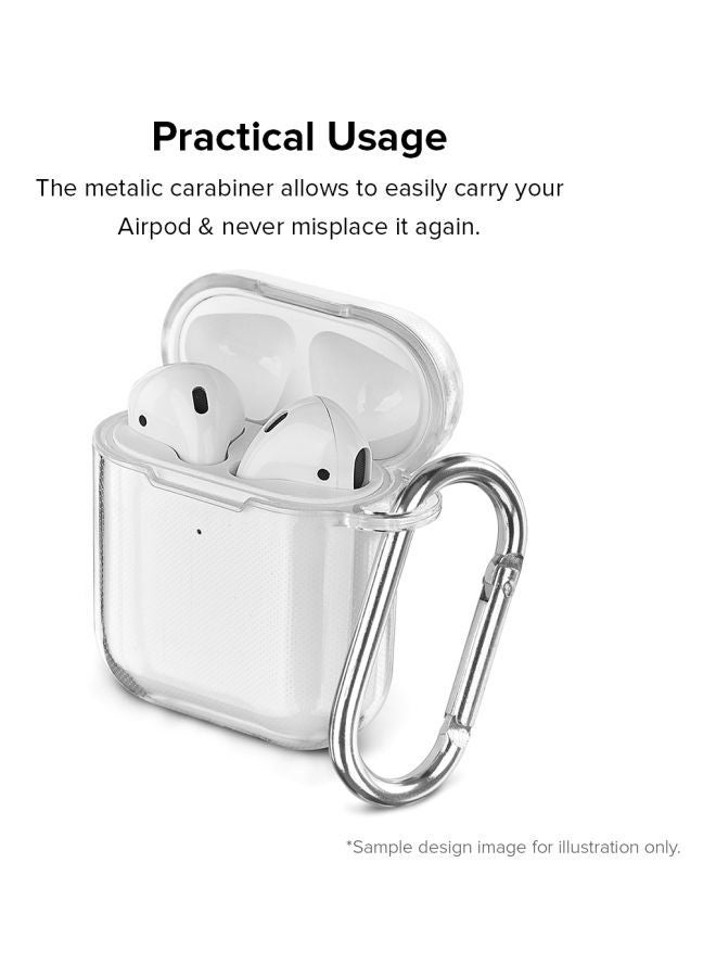 Stylizedd Classic Series Mrs. Always Right Printed Case Cover With Carabiner For Apple AirPods 2/1 Clear/Pink/Black - Image 2