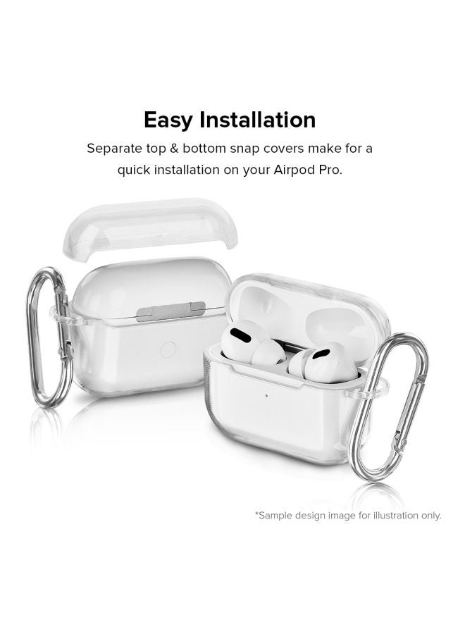 Stylizedd Classic Series Never Stop The Ride Printed Protective Case For Apple AirPods Pro Clear/Blue/White - Image 3