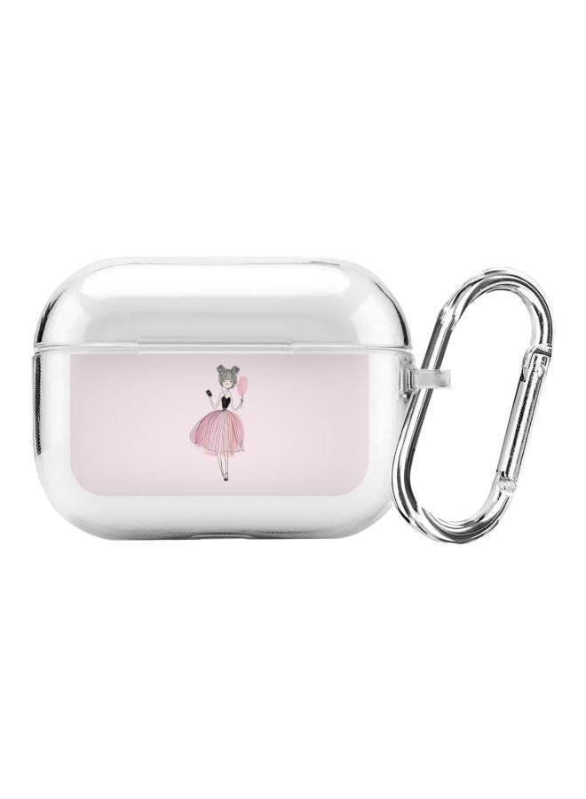 Stylizedd Lost In Music Printed Cover With Carabiner For Apple AirPods Pro Clear/Pink/Black - Image 1
