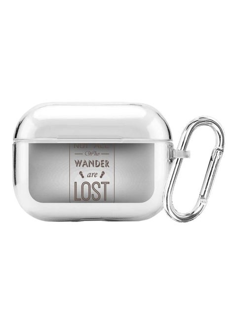 Printed Protective Case With Carabiner For Apple Air Pods Pro Wanderers Are Lost
