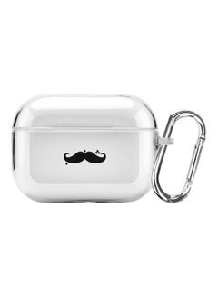 Classic Clear Series Shanab Printed Case With Carabiner For Apple AirPods Pro Clear/Grey/Black