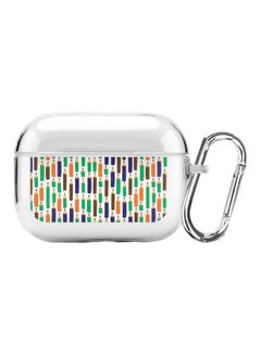 Pencil Race Printed Protective Cover With Carabiner For Apple AirPods Pro Multicolour
